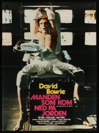 5f497 MAN WHO FELL TO EARTH Danish '76 Nicolas Roeg, cool different image of David Bowie!