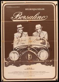 5f668 BORSALINO French 23x32 '70 Belmondo & Alain Delon in Rolls Royce, directed by Jacques Deray!