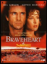 5f729 BRAVEHEART French 15x21 '95 close-ups of Mel Gibson, sexy Sophie Marceau!