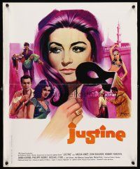 5f774 JUSTINE French 15x21 '69 Grinsson art of super sexy Anouk Aimee!
