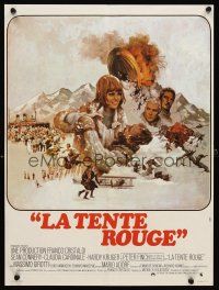 5f814 RED TENT French 15x21 '71 different art of Sean Connery & Claudia Cardinale!