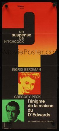 5f655 SPELLBOUND French 11x26 R60s Alfred Hitchcock, Ingrid Bergman, Gregory Peck