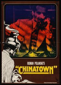5f052 CHINATOWN German '74 Roman Polanski, image of Jack Nicholson on phone w/bandaged nose!