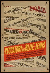 5f550 CHEATERS Italian 1sh '58 Marcel Carne's Les Tricheurs, aimless teens in post-WWII France!