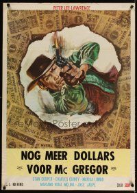5f553 MORE DOLLARS FOR THE MACGREGORS Italian 1sh '70 cool spaghetti western action art!