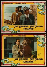 5f603 CHINATOWN set of 10 Italian photobustas '74 Jack Nicholson & Faye Dunaway, Roman Polanski!