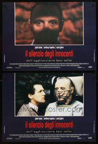 5f633 SILENCE OF THE LAMBS set of 8 Italian photobustas '91 different images of Foster & Hopkins!