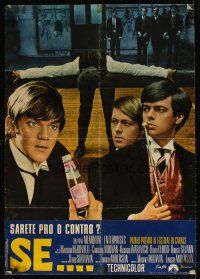 5f575 IF Italian lrg pbusta '69 cool image of Malcolm McDowell, directed by Lindsay Anderson!