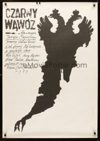 5f156 MARK OF CAIN Polish 27x38 '89 strange Andrzej Pagowski art of silhouettes!