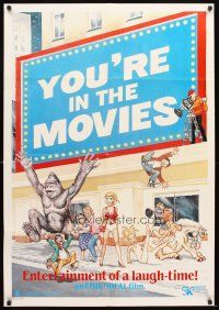 5f023 YOU'RE IN THE MOVIES South African '86 Emil Nofal, wacky sexy art of marquee!