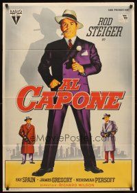 5f203 AL CAPONE Spanish '59 Soligo art of Rod Steiger as most notorious gangster!