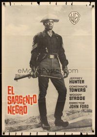 5f231 SERGEANT RUTLEDGE Spanish R70s John Ford directed, great full-length image of Woody Strode!