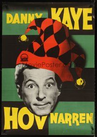 5f303 COURT JESTER Swedish '55 Basil Rathbone, cool image of classic wacky Danny Kaye!
