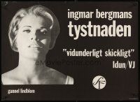 5f332 SILENCE Swedish 20x27 '63 Ingmar Bergman's Tystnaden, pretty Gunnel Lindblom!