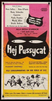 5f365 WHAT'S NEW PUSSYCAT Swedish stolpe '66 art of Woody Allen, Peter O'Toole & sexy babes!