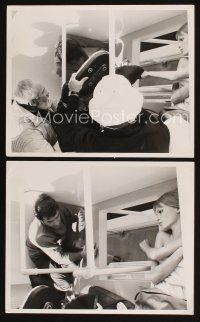 5g832 ROSEMARY'S BABY 2 8x10 stills '68 cool candids of cinematographer setting up a scene!