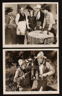 5g852 THREE IN THE SADDLE 2 8x10 stills '45 Tex Ritter & Dave O'Brien are The Texas Rangers!