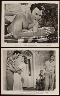 5g610 BIG KNIFE 3 8x10 stills '55 Robert Aldrich, movie star Jack Palance, Ida Lupino