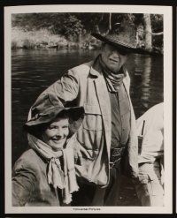 5g577 ROOSTER COGBURN 4 8x10 stills '75 great images of cowboy John Wayne & Katharine Hepburn!