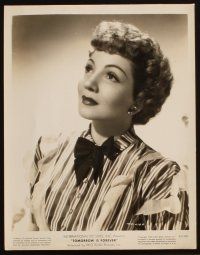 5g854 TOMORROW IS FOREVER 2 8x10 stills '45 great images of leading lady Claudette Colbert!