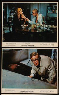 5g120 FUNERAL IN BERLIN 5 color 8x10 stills '67 Michael Caine as Harry Palmer, sexy girls & spies!