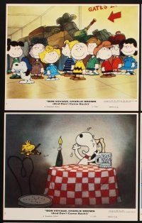 5g021 BON VOYAGE CHARLIE BROWN 8 8x10 mini LCs '80 Charles M. Schulz, Snoopy & the Peanuts Gang!