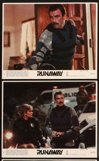 5g069 RUNAWAY 8 8x10 mini LCs '84 Tom Selleck, Gene Simmons, directed by Michael Crichton!