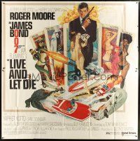 5h231 LIVE & LET DIE West Hemi 6sh '73 art of Roger Moore as James Bond by Robert McGinnis!