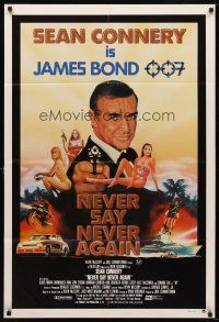 5h357 NEVER SAY NEVER AGAIN Aust 1sh '83 art of Sean Connery as James Bond 007 by Obrero!