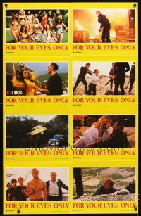 5h336 FOR YOUR EYES ONLY Aust LC poster '81 different images of Roger Moore as James Bond 007!