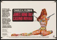 5h169 CASINO ROYALE Belgian '67 all-star James Bond spy spoof, sexy psychedelic art by McGinnis