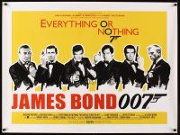 5h524 EVERYTHING OR NOTHING: THE UNTOLD STORY OF 007 DS British quad '12 all James Bonds, rare!