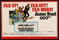 5h190 ON HER MAJESTY'S SECRET SERVICE English pressbook '69 Lazenby's only appearance as James Bond