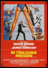 5h344 FOR YOUR EYES ONLY German '81 no one comes close to Roger Moore as James Bond 007!