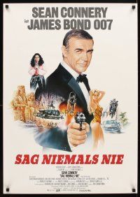 5h360 NEVER SAY NEVER AGAIN German '83 art of Sean Connery as James Bond 007 by Renato Casaro!