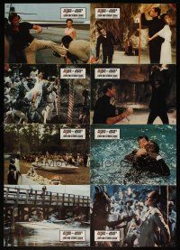 5h245 LIVE & LET DIE set 1 German LC poster '73 great action images of Roger Moore as James Bond!