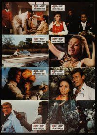 5h244 LIVE & LET DIE set 2 German LC poster '73 Roger Moore as Bond, Yaphet Kotto & Jane Seymour!