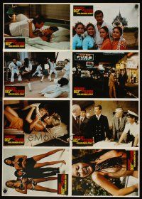 5h268 MAN WITH THE GOLDEN GUN set 1 German LC poster R80s images of Moore as Bond + sexy girls!