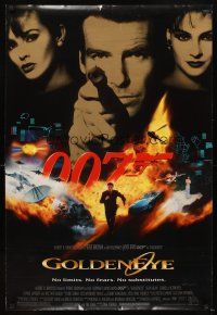 5h460 GOLDENEYE DS 1sh '95 Pierce Brosnan as Bond, Isabella Scorupco, sexy Famke Janssen!