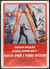 5h338 FOR YOUR EYES ONLY Italian 1p '81 no one comes close to Roger Moore as James Bond 007!