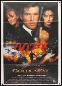 5h465 GOLDENEYE Italian 1p '96 Pierce Brosnan as secret agent James Bond 007, cool montage!