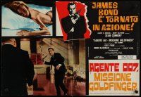 5h092 GOLDFINGER Italian photobusta R70s Sean Connery as Bond, Harold Sakata, Shirley Eaton!