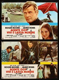 5h242 LIVE & LET DIE set of 10 Italian photobustas '73 Roger Moore as Bond, sexy Jane Seymour!