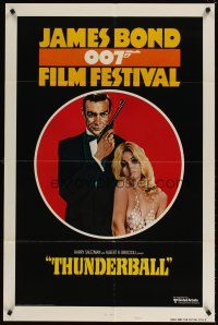 5h455 JAMES BOND 007 FILM FESTIVAL style B 1sh '75 Sean Connery w/sexy girl, Thunderball!