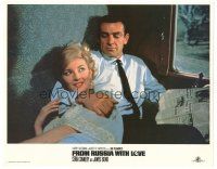 5h069 FROM RUSSIA WITH LOVE LC R84 Sean Connery as James Bond with sexy Daniela Bianchi on train!