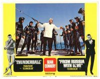 5h182 THUNDERBALL/FROM RUSSIA WITH LOVE LC #8 '68 Adolfo Celi with speargun surrounded by divers!