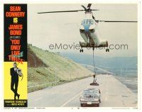 5h145 YOU ONLY LIVE TWICE LC #2 '67 James Bond, cool image of helicopter picking up car w/ magnet!