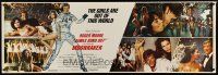 5h299 MOONRAKER paper banner '79 Roger Moore as Bond, the sexy girls are out of this world!
