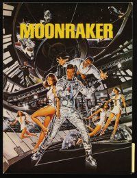 5h307 MOONRAKER program book '79 Roger Moore as James Bond, Lois Chiles, Richard Kiel!