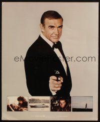 5h353 NEVER SAY NEVER AGAIN promo brochure '83 cool die-cut image of Sean Connery as James Bond!